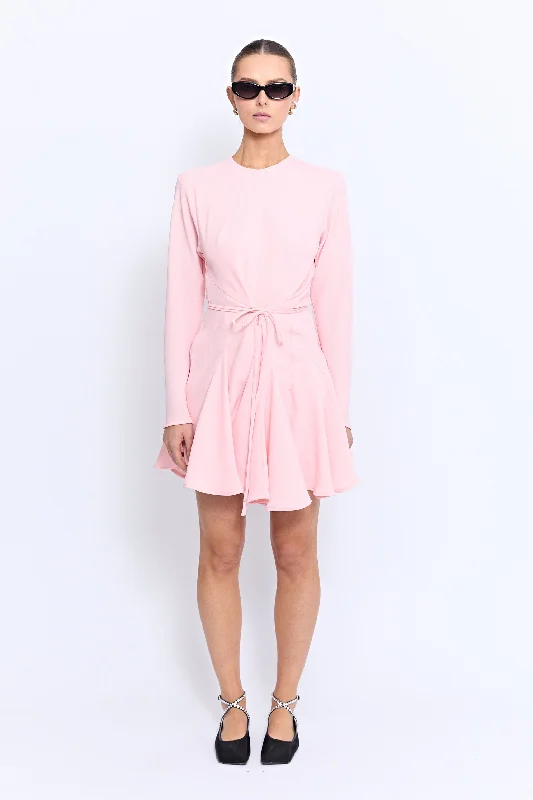 Mini dress with velvet texture-COLETTE MINI DRESS | ROSE