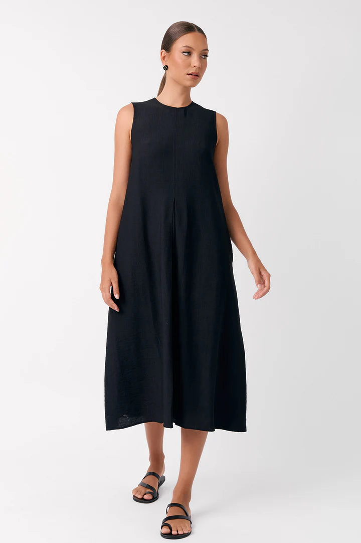 Maxi dress with bow accents-Toby Maxi Dress - Black