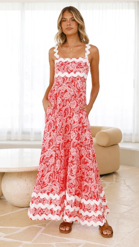 Maxi dress with tropical print-Eaton Maxi Dress - Paisley Print