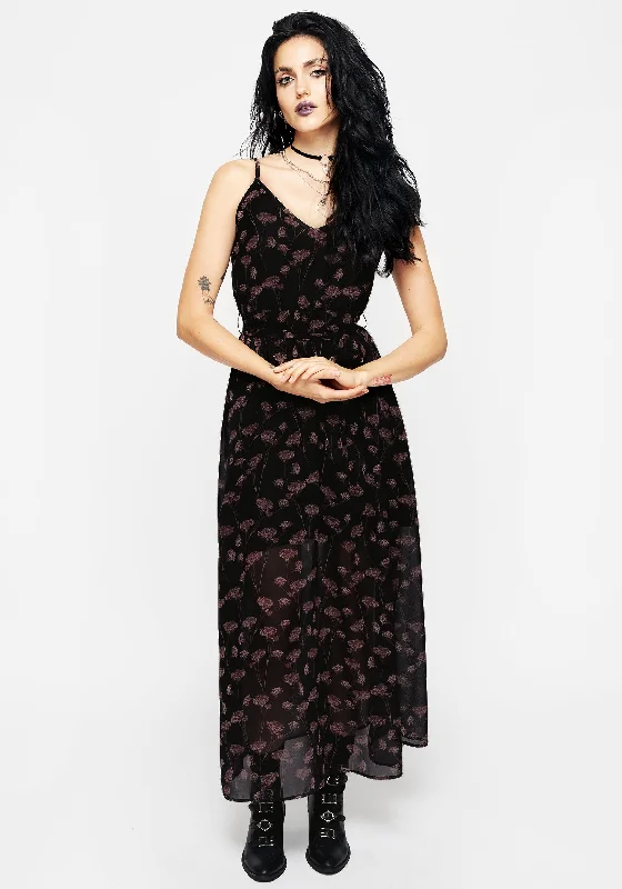 Maxi dress with tiered layers-Judas Maxi Dress with Waist Tie