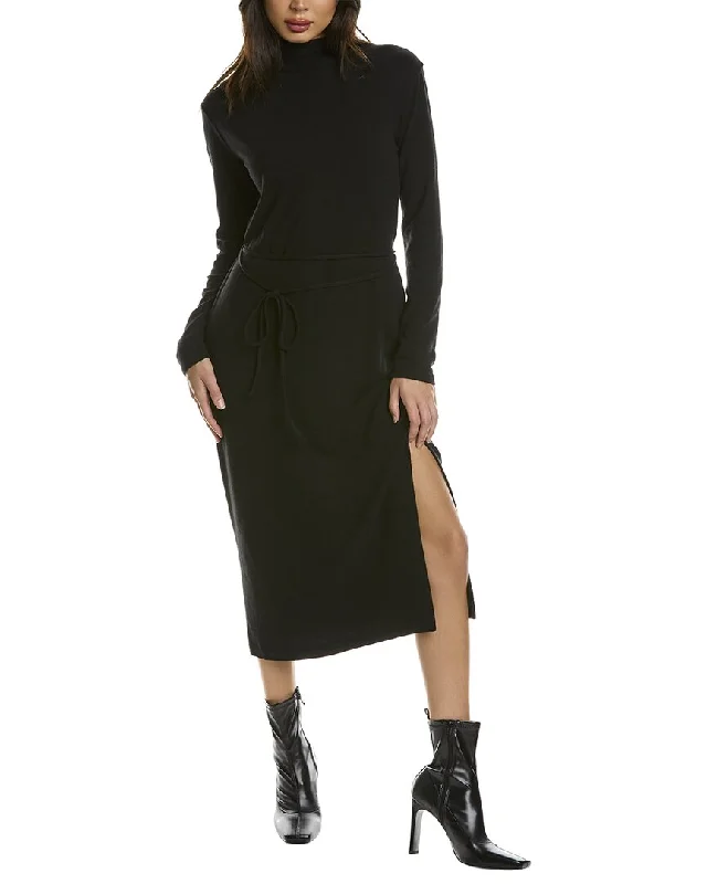 Midi dress with eyelet fabric-Vince Turtleneck Midi Dress