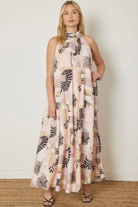 Maxi dress with youthful look-Sleeveless Maxi Dress (Plus)