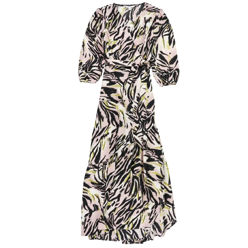 Maxi dress with wrap style-bar III Womens Printed Maxi Wrap Dress, Pink, X-Small