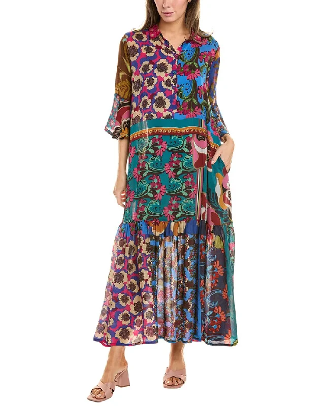 Midi dress with retro flair-Johnny Was Nash Midi Dress