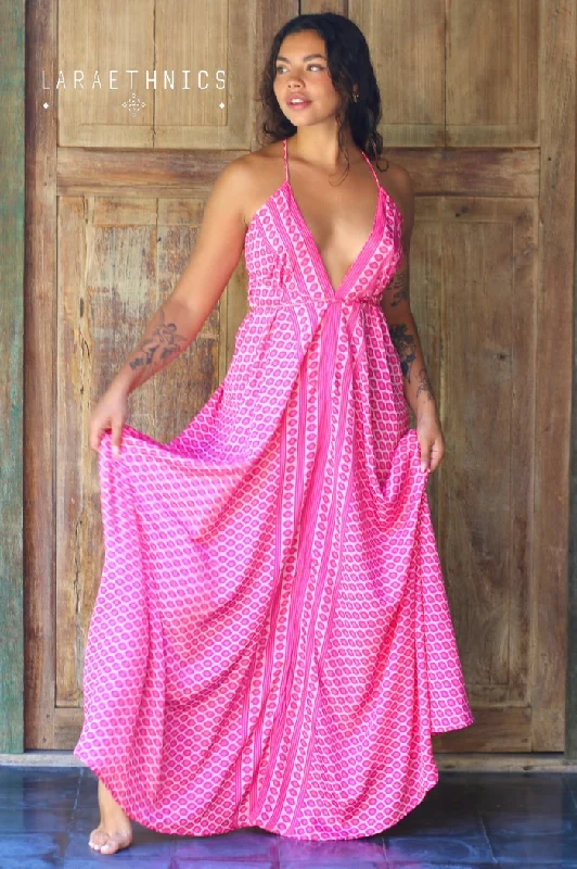 Maxi dress with sweetheart neckline-Victoria 23 Openback Maxi Dress