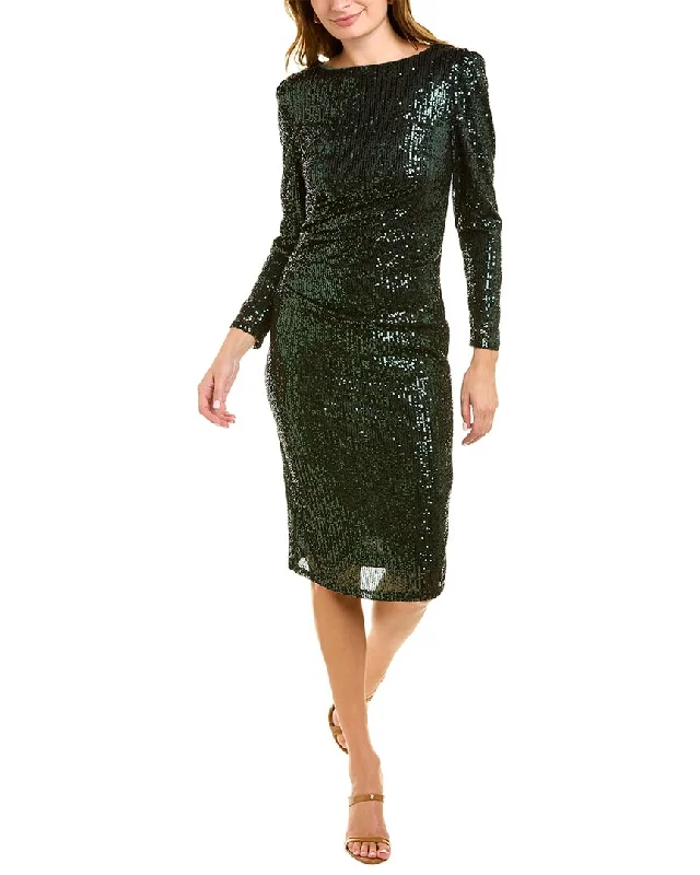 Midi dress with halter neck-Nanette Lepore Sequined Midi Dress