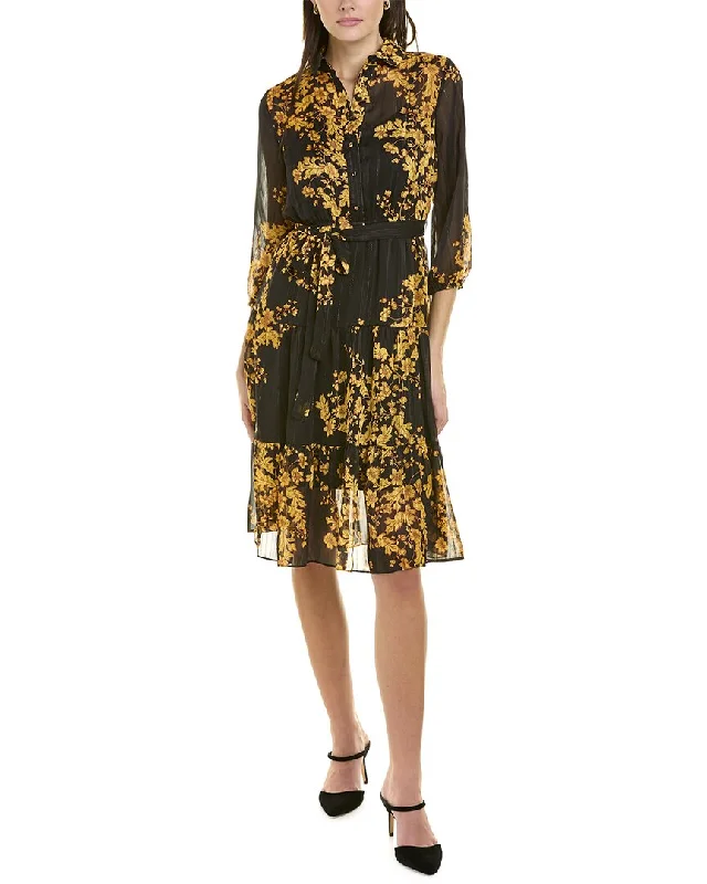 Midi dress with glam touch-Nanette by Nanette Lepore Chiffon Midi Dress