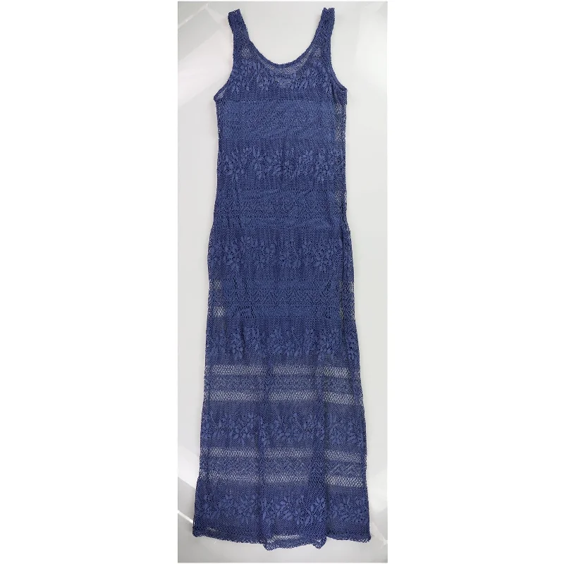 Maxi dress with empire waist-bar III Womens Lace Maxi Dress, Blue, Small