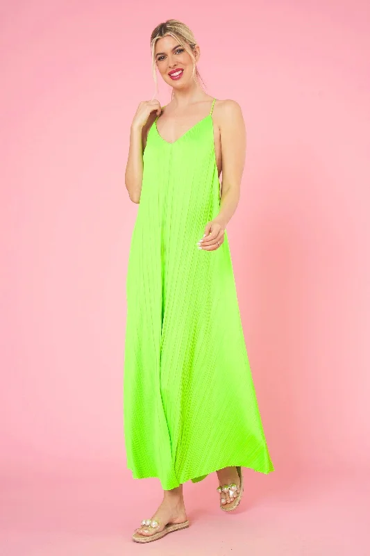 Maxi dress with chic design-Neon Star Maxi Dress