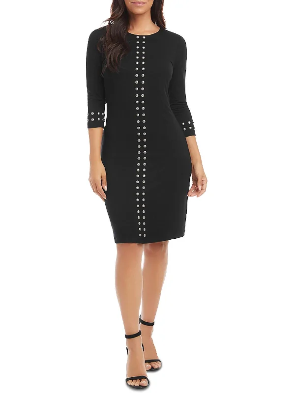 Midi dress with formal elegance-Womens Jersey Knee Length Midi Dress