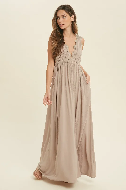 Maxi dress with flared skirt-Hello Lovely Maxi Dress