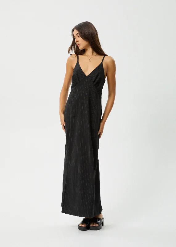 Maxi dress with sheer panels-AFENDS Womens Business - Maxi Dress - Black