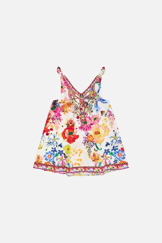 Midi dress for summer-KIDS TIE SHOULDER MIDI DRESS 12-14 FAIRY GANG