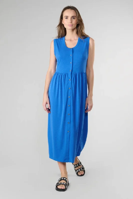 Maxi dress with cowl neck-LT Viola Clem Blue Long Dress