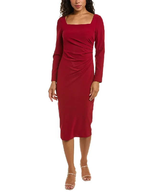 Midi dress with tulip hem-Taylor Gathered Midi Dress