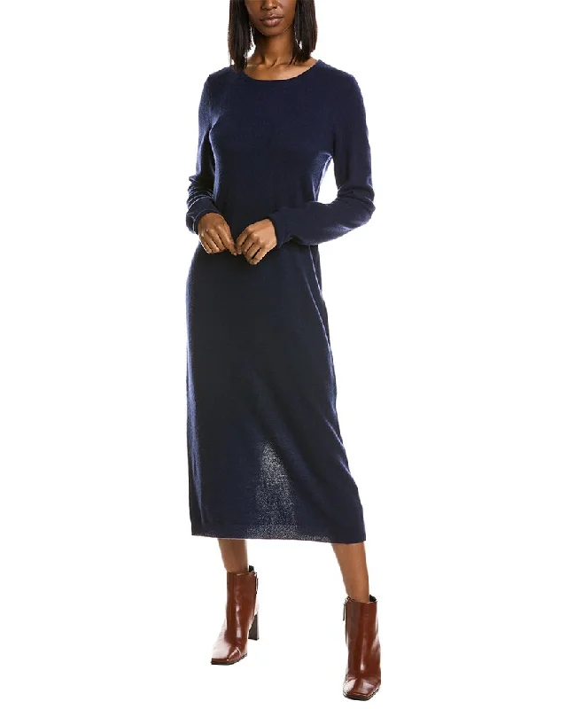 Midi dress with cool tones-philosophy Bateau Neck Cashmere Midi Dress