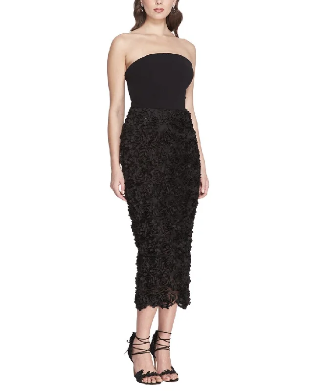 Midi dress with flared skirt-Marchesa Notte Midi Dress