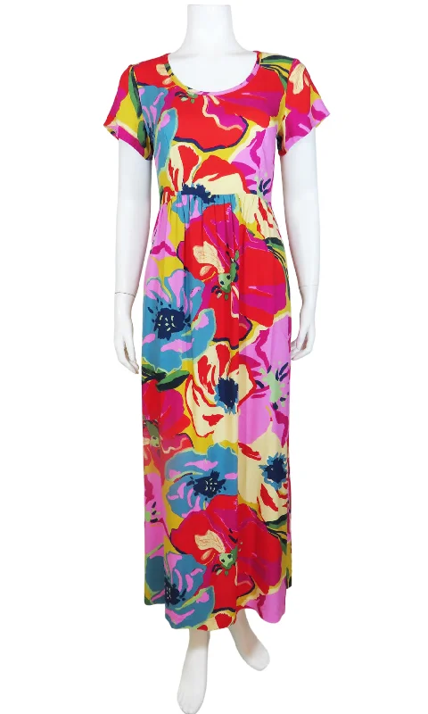 Maxi dress for cocktail parties-LINDLEY Bloom Maxi Dress in PINK