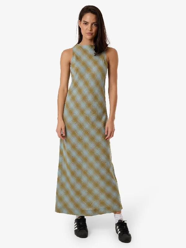 Maxi dress with cap sleeves-Ansley Arianna Maxi Dress - Stone Blue