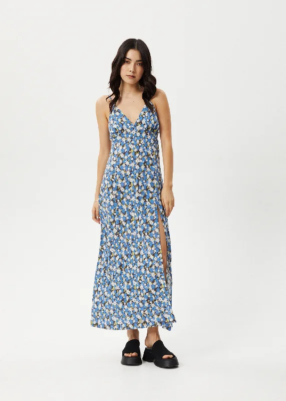 Maxi dress with spaghetti straps-AFENDS Womens Petal - Maxi Dress - Lake Floral