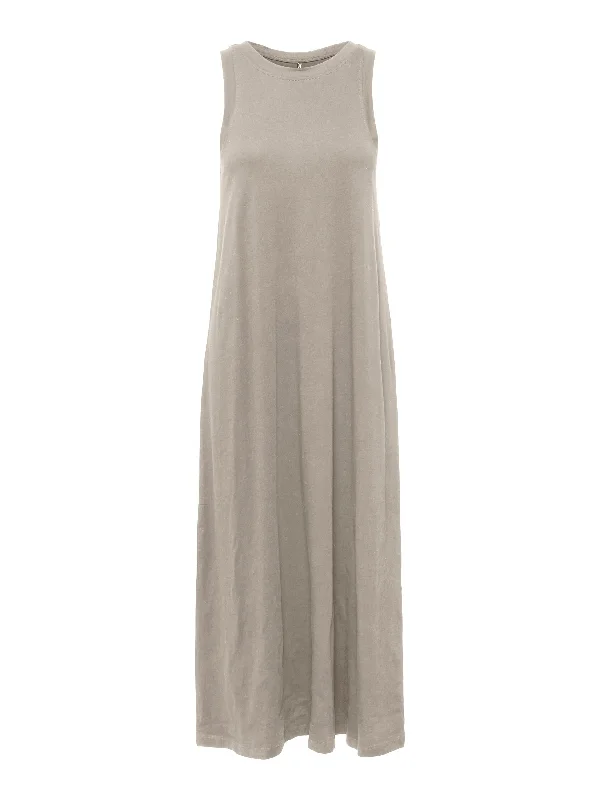 Maxi dress with knot front-May Long Dress