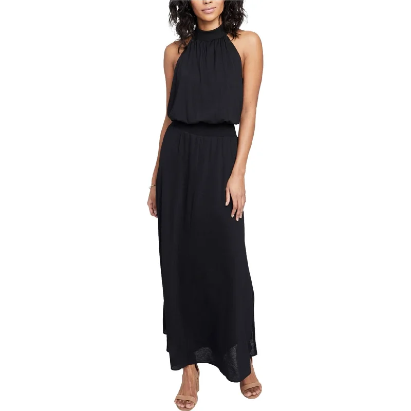 Maxi dress with animal motifs-Rachel Roy Womens Blouson A-Line Maxi Dress