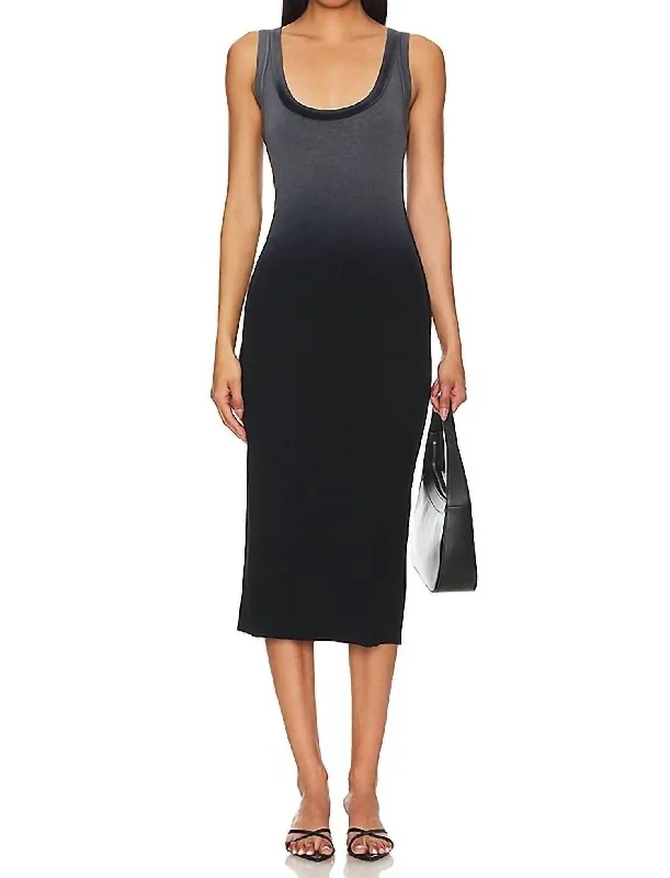 Midi dress with halter neck-Verona Midi Dress In Black Cast