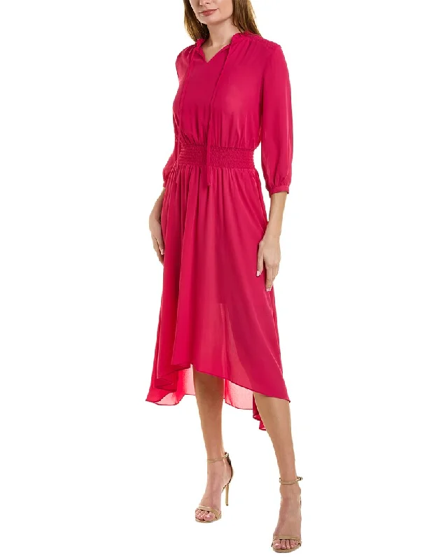 Midi dress with satin fabric-Nanette Nanette Lepore Crepe Midi Dress