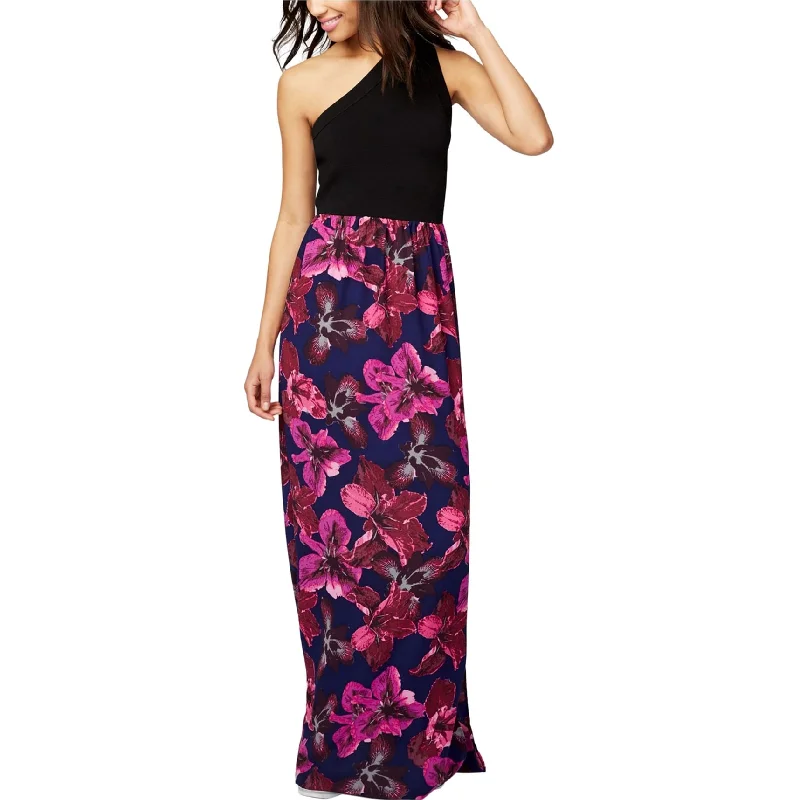 Maxi dress with draped bodice-Rachel Roy Womens Mixed Media Maxi Dress, Black, X-Small