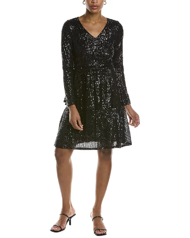 Midi dress with funky flair-Nanette Lepore Sequined Midi Dress