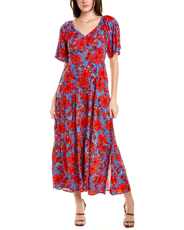 Midi dress with embroidered flowers-ANNA KAY Ottily Midi Dress