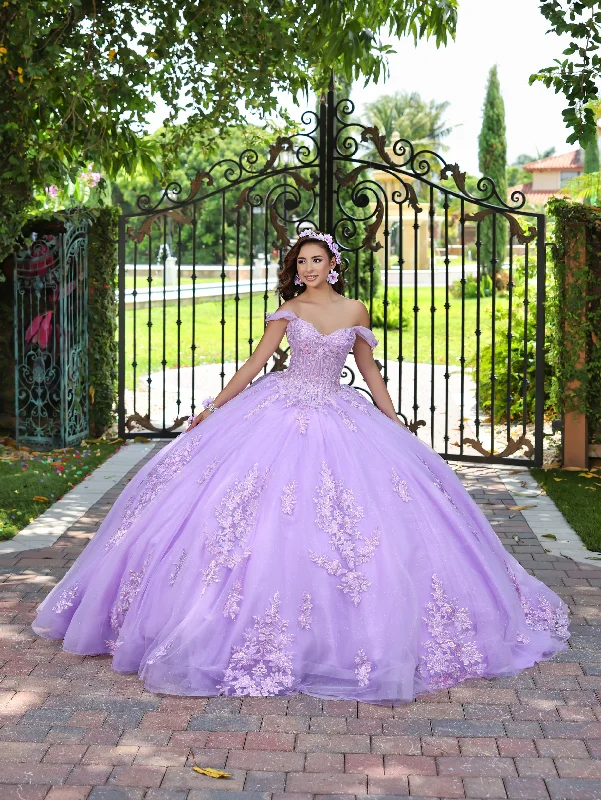 3D Floral Off Shoulder Ball Gown by LizLuo Fiesta 56529