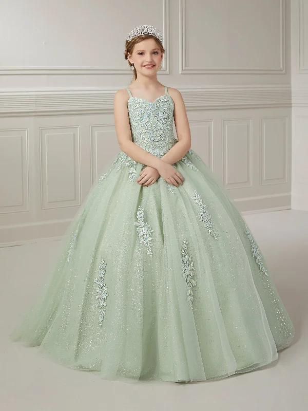 Girls Applique Sleeveless Gown by Tiffany Princess 13729