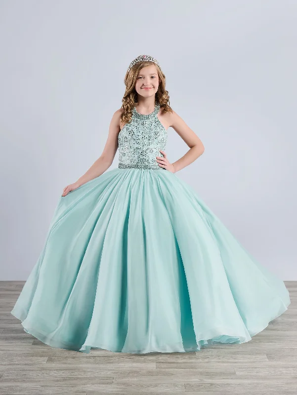 Girls Chiffon Sleeveless Gown by Tiffany Princess 13791