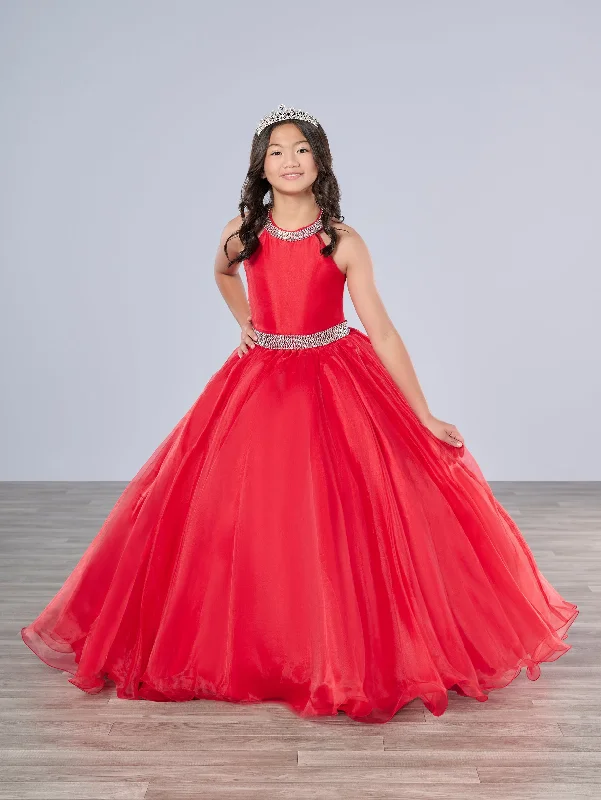 Girls Organza Halter Gown by Tiffany Princess 13801