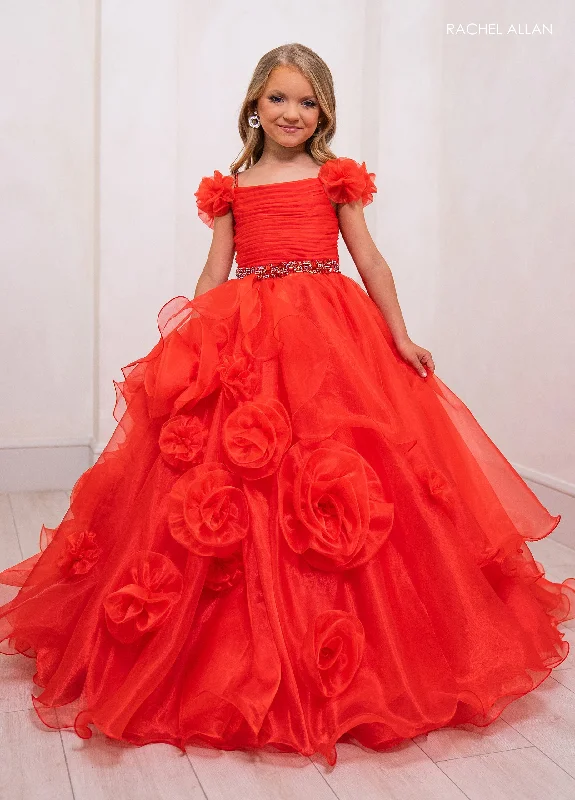 Girl's Organza Off Shoulder Gown by Rachel Allan 10240