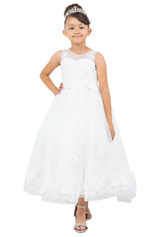 Girls Sleeveless High Low Gown by Cinderella Couture 9153