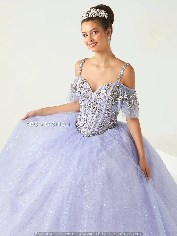 Glitter Tulle Quinceanera Dress by Fiesta Gowns 56436