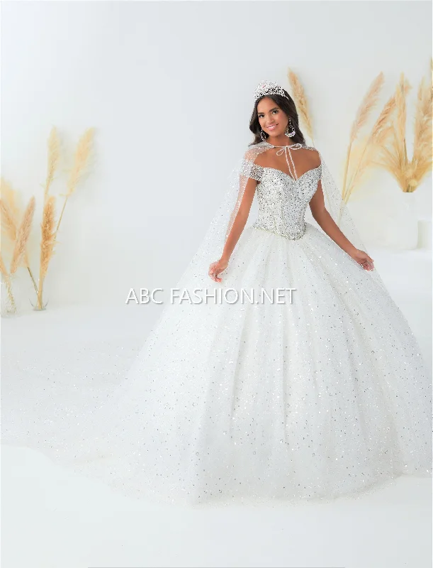 Hooded Cape Quinceanera Dress by Fiesta Gowns 56452C