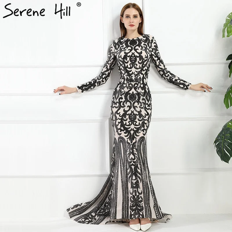 Sale Long Sleeve Muslim Mermaid Evening Dress Evening Gowns LA6196