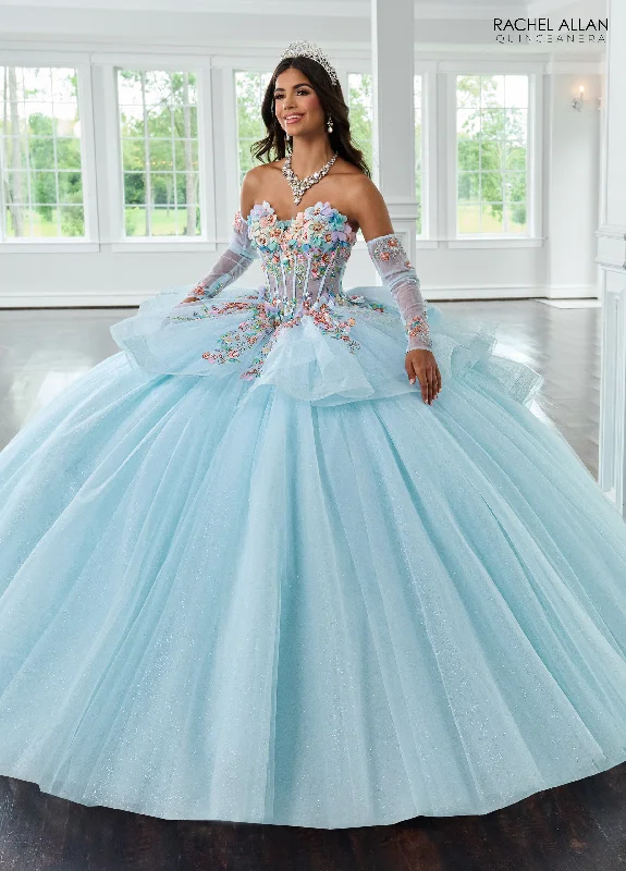 Long Sleeve Quinceanera Dress by Rachel Allan RQ1161